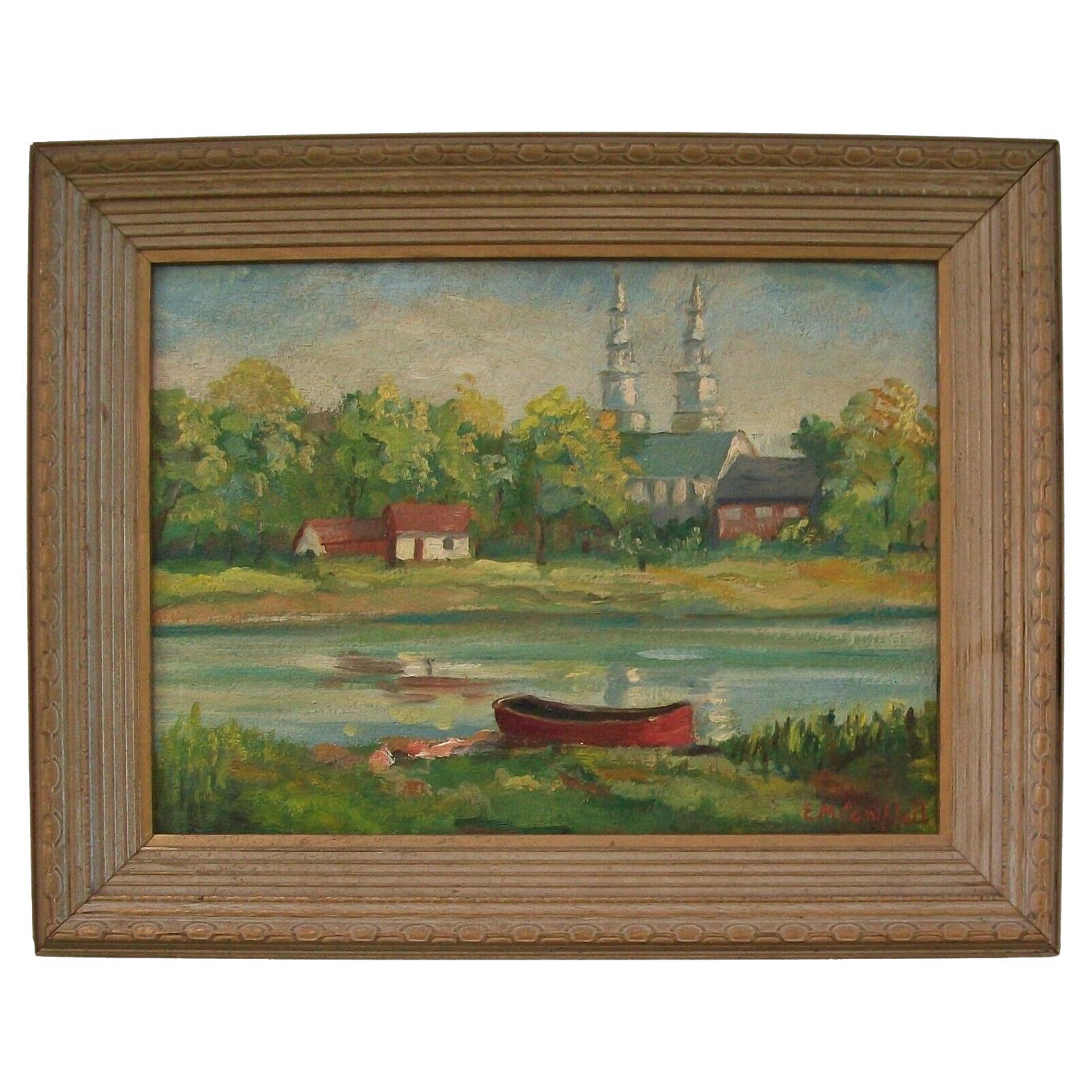 Edward Morton Campbell, Framed Landscape Painting, U. S., Late 19th Century For Sale