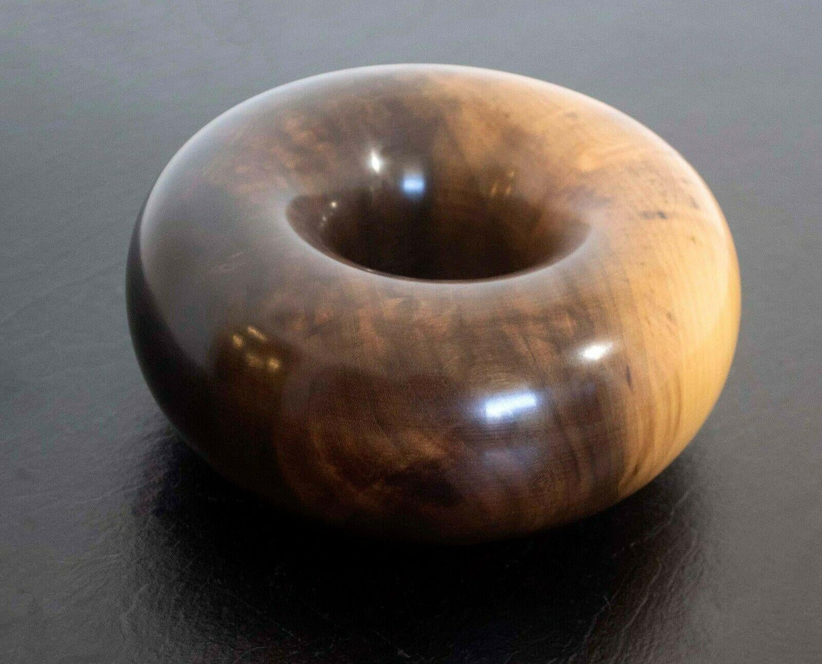 Edward Moulthrop Turned Donut Wood Sculpture Tulipwood 4