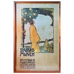 Edward Munch, Antique Exhibition Poster, Prague, 1905