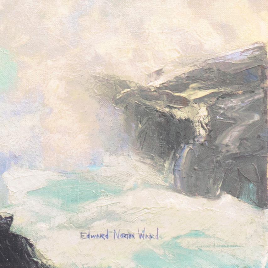 'Big Surf, Point Lobos' California Impressionism, Carmel Art Association, Taos - Painting by Edward Norton Ward