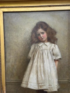 19th Victorian century Portrait of a Young girl titled 'Im Better Now'