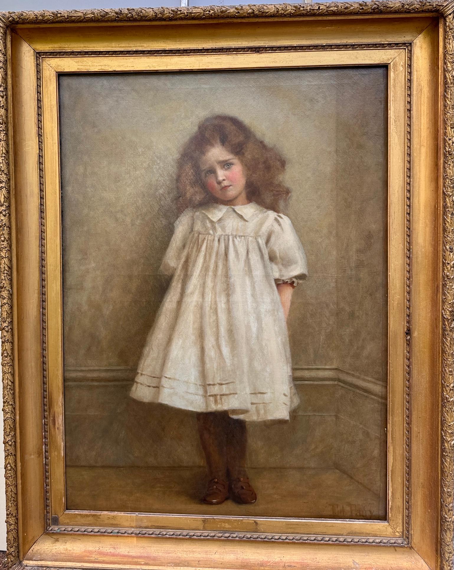 19th Victorian century Portrait of a Young girl titled 'Im Better Now'