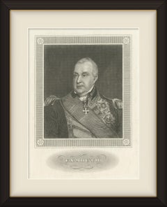 Edward Pellew, British Royal Navy Admiral, Antique Engraved Portrait