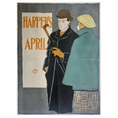 Edward Penfield Harper's Aprile 1896 Poster litografico in pietra