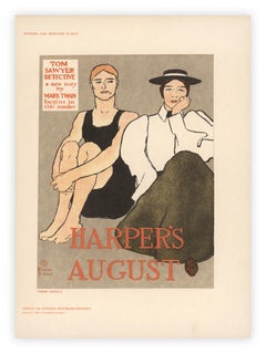 Harper's August, Tom Sawyer Detective by Mark Twain by Edward Penfield, 1897