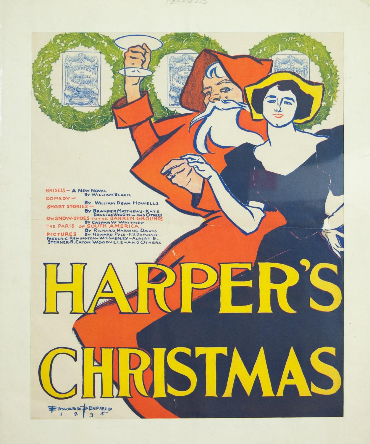 Edward Penfield Figurative Print - Harper's Christmas Poster by Penfield