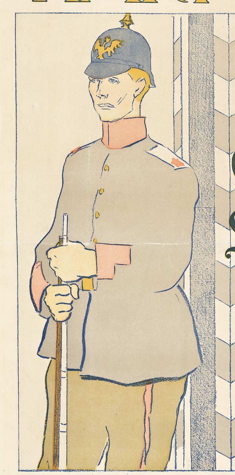 Harper's July,  The German Struggle for Liberty original art nouveau poster - Print by Edward Penfield