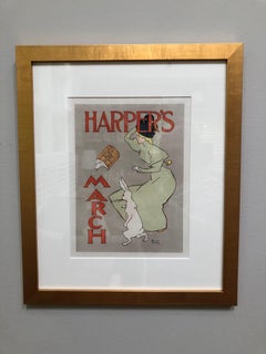 Antique Harpers Magazine "March Hare" Maitres de l'Affiche