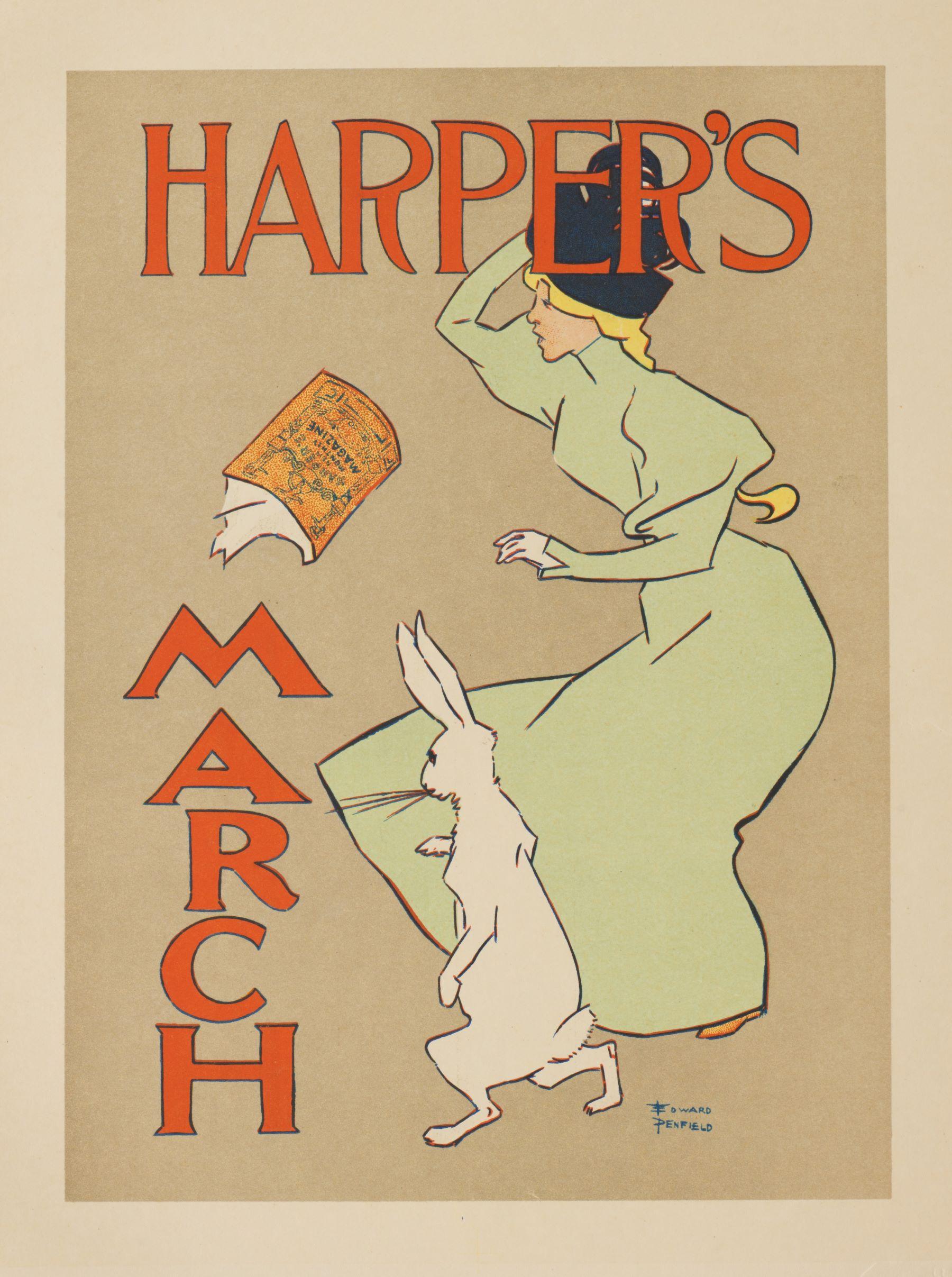 Harper's March (Plate 20) - Print by Edward Penfield