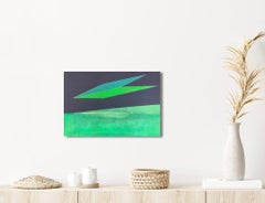 "Hang Gliding" 2017, Mixed Media and Acrylic on Stretched Canvas, Unframed