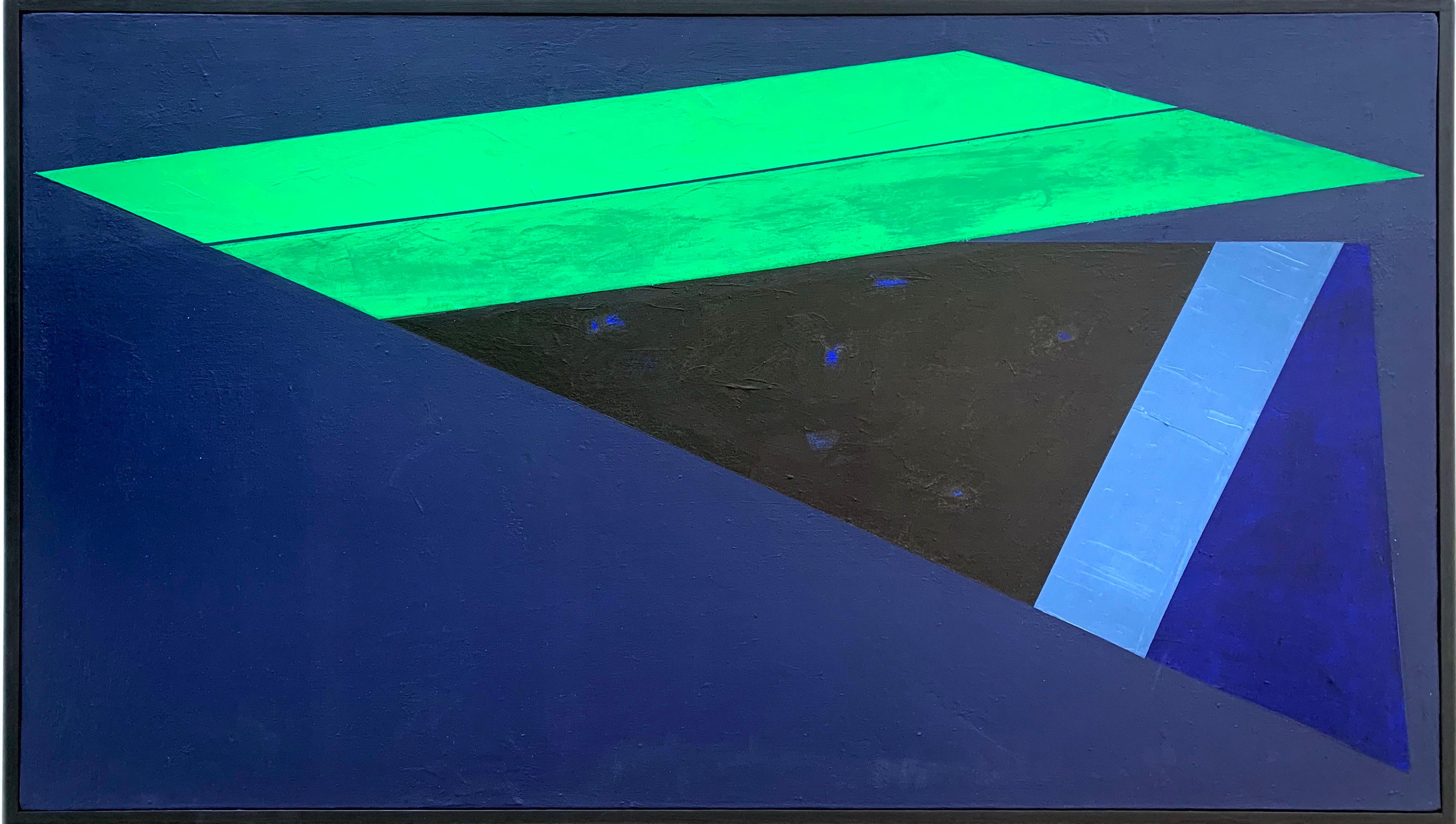 Landscape Painting Edward Pramuk - « Taking Flight », 2019, supports mixtes et acrylique sur toile avec cadre noir