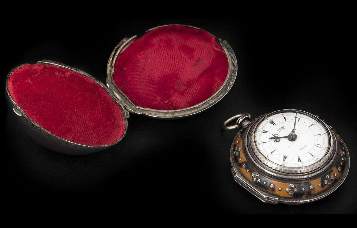 Edward Prior Rare Vintage Silver Triple Case Pocket Watch White Enamel Dial 2