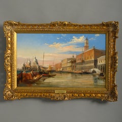 Antique Edward Pritchett (Fl.1828-1864) – A Venetian Canal Scene