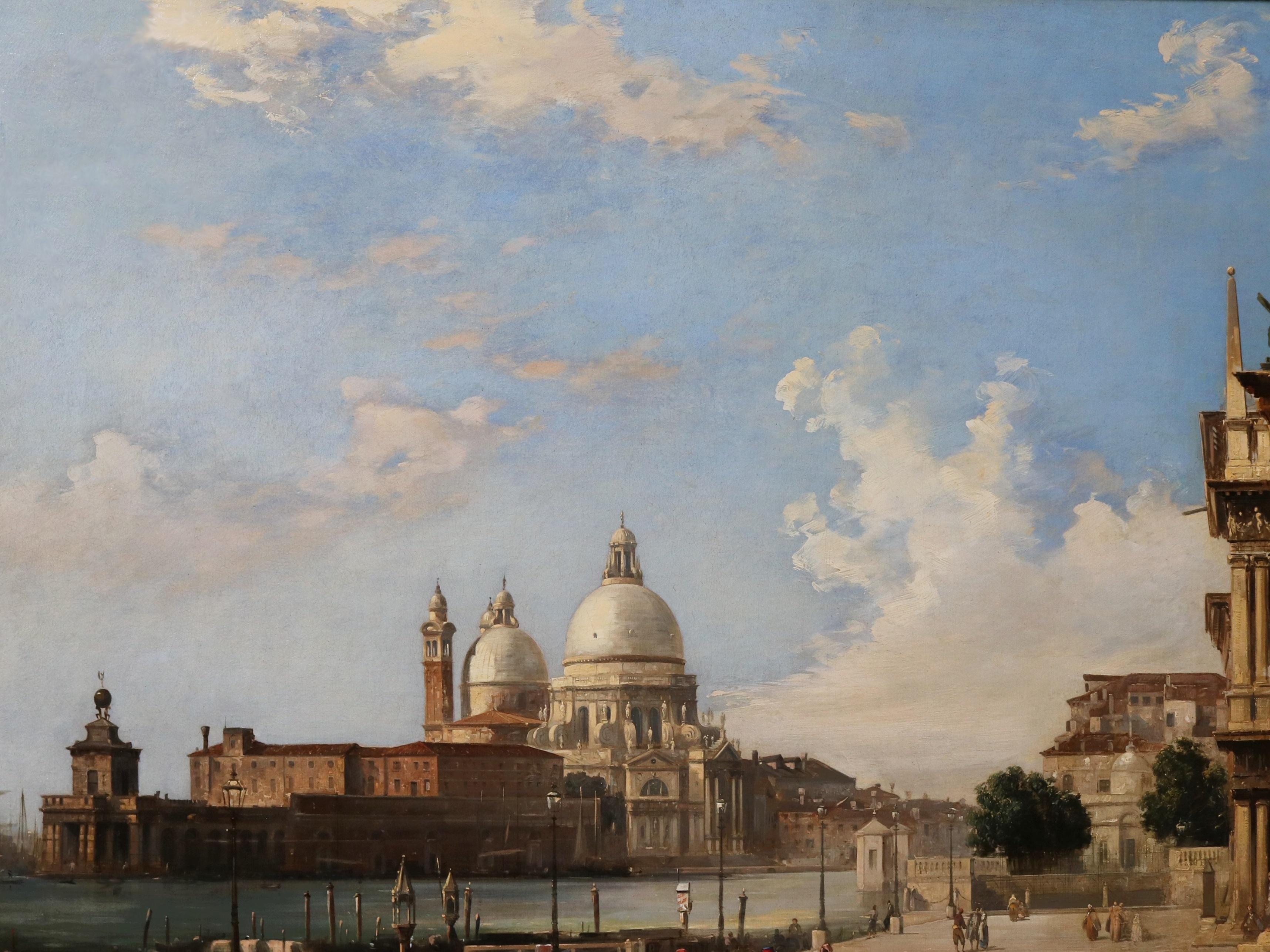 Der Canal Grande von St. Marks, Venedig - Großes Ölgemälde aus dem 19. im Angebot 5