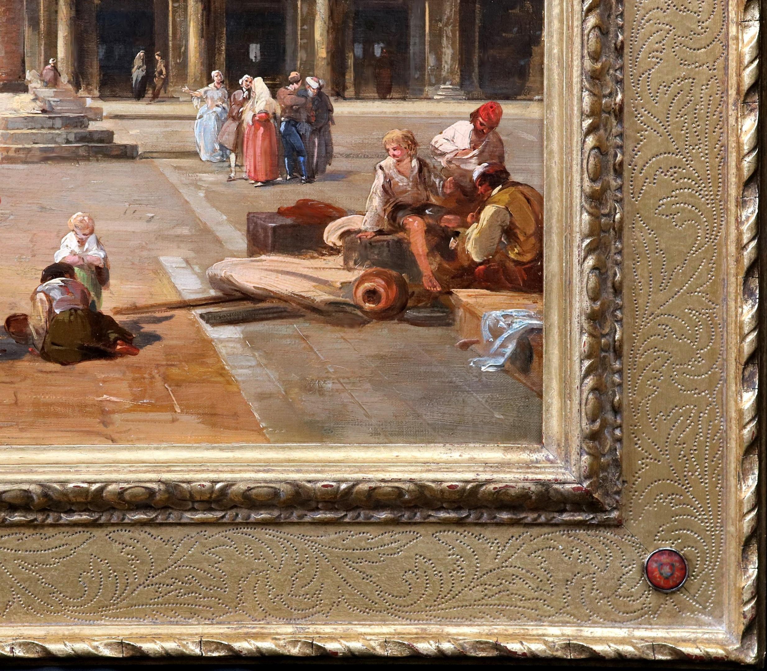 Der Canal Grande von St. Marks, Venedig - Großes Ölgemälde aus dem 19. im Angebot 6