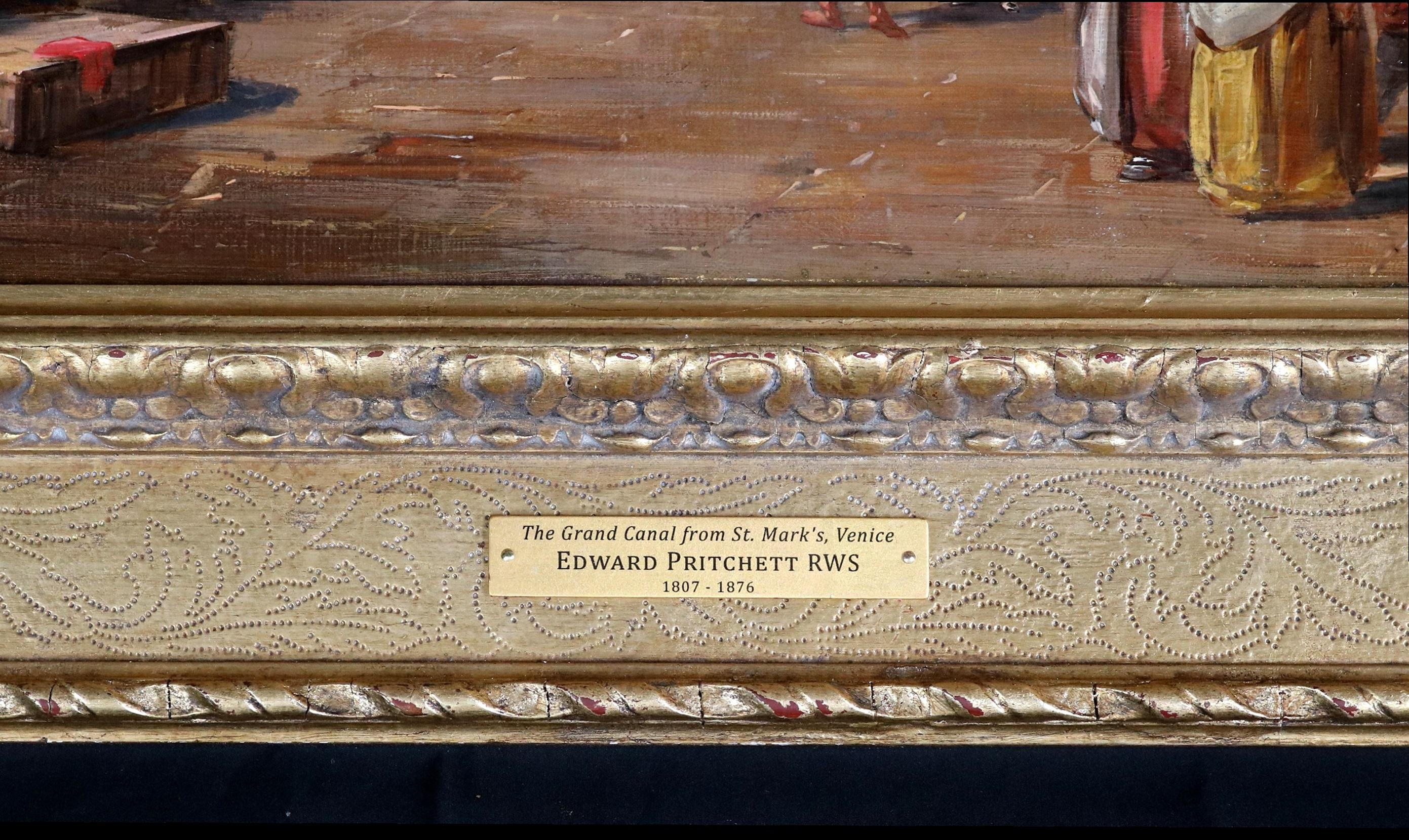 Der Canal Grande von St. Marks, Venedig - Großes Ölgemälde aus dem 19. im Angebot 7