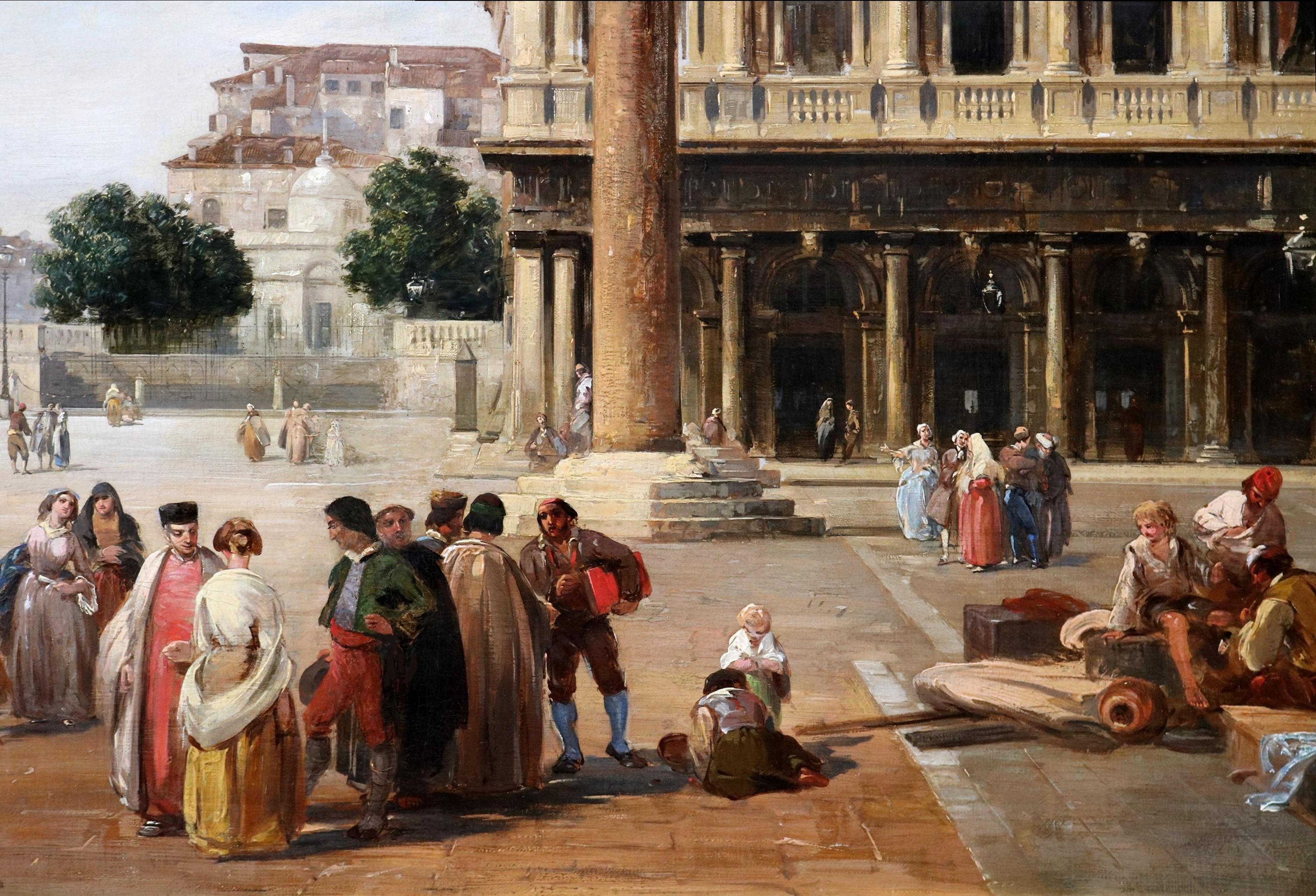 Der Canal Grande von St. Marks, Venedig - Großes Ölgemälde aus dem 19. im Angebot 1