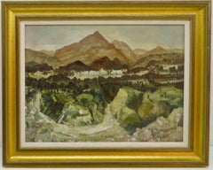 Vintage Edward Pullee NEAC Original post impressionist oil painting SPANISH LANDSCAPE 
