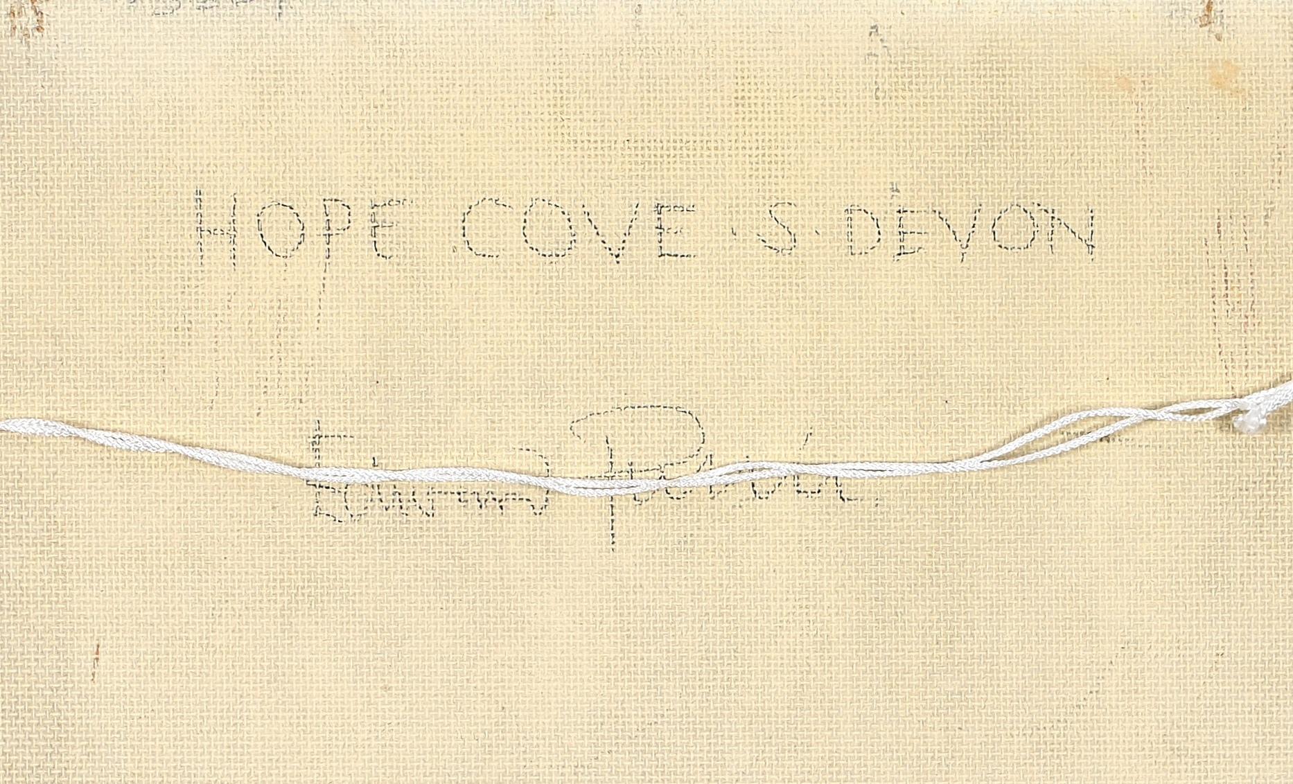 Hope Cove - Mid 20th Century Devon England Coastal Landscape Oil Painting For Sale 7