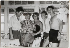 Pablo Picasso with His Family, Photograph by Edward Quinn w/Drawing by Picasso