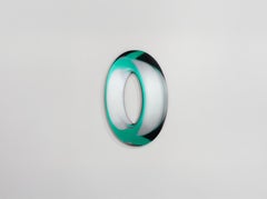 Unknot Abstract Mirror Sculpture in Glass and Ink, 2010s, Wall-Mounted 2022