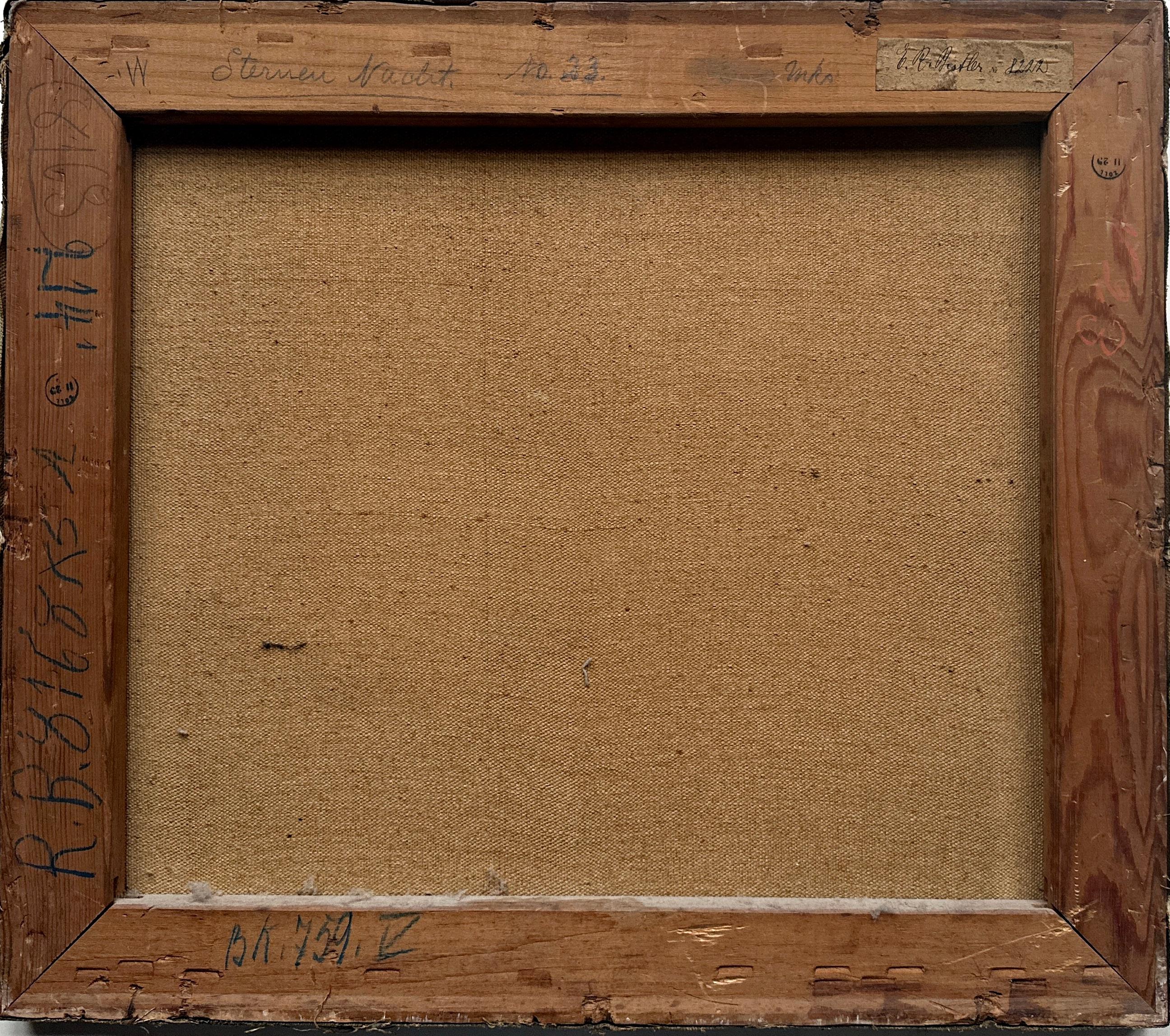 Noche estrellada Pintura al óleo, Artista californiano de Sacramento, Impresionista, Museo en venta 1