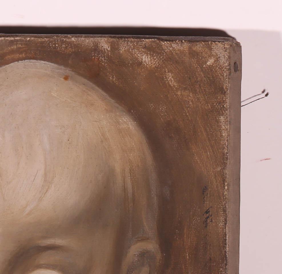 Edward Ridley (1883-1946) - Huile du début du 20e siècle, statue d'un enfant en vente 2