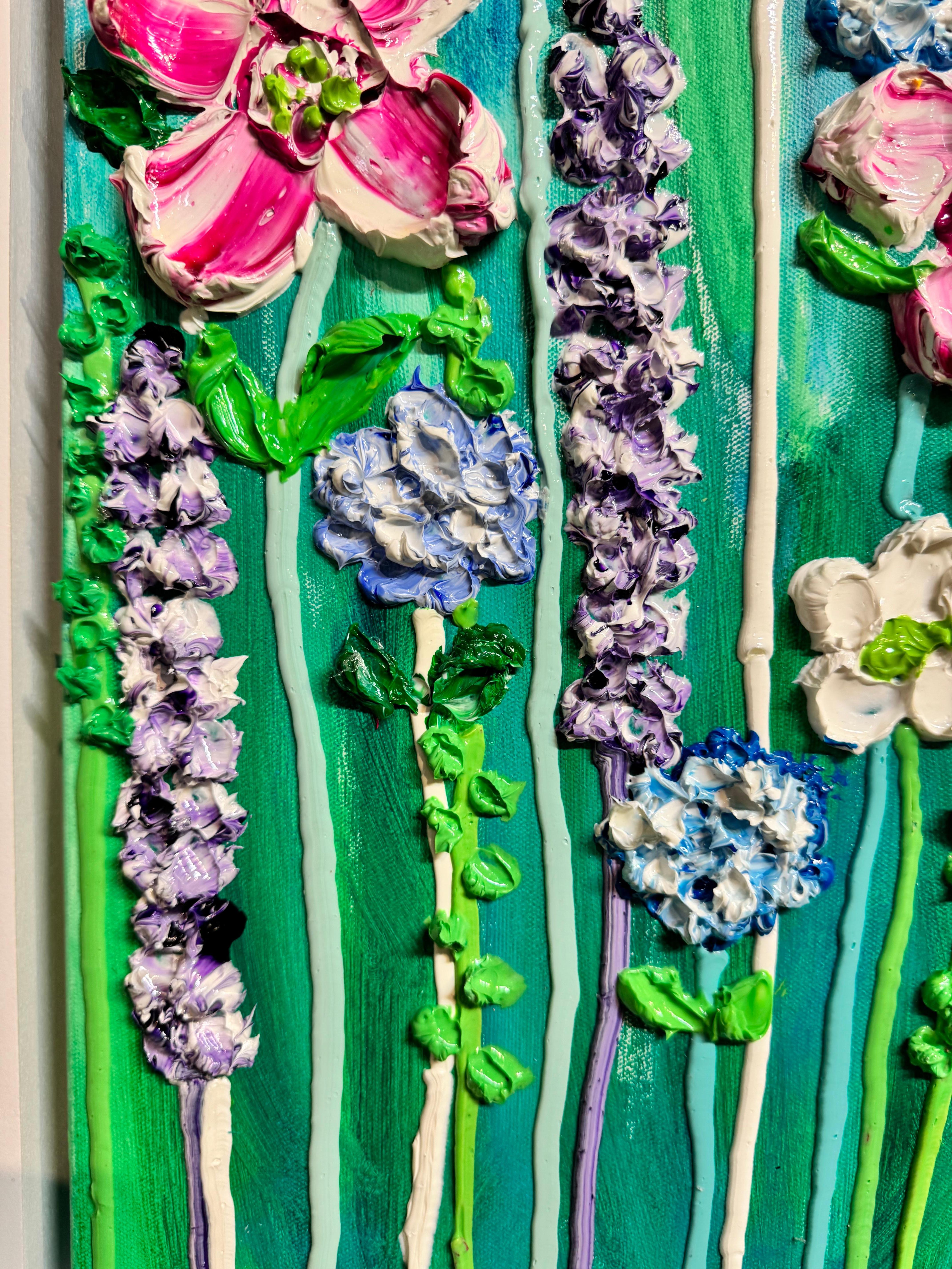 Pintura al empaste de textura pesada.  Residente en Nashville, Tennessee, Edward es un artista que ha perfeccionado sus habilidades a través de la exploración autoguiada. Su ámbito artístico gira en torno a la creación de pinturas florales,