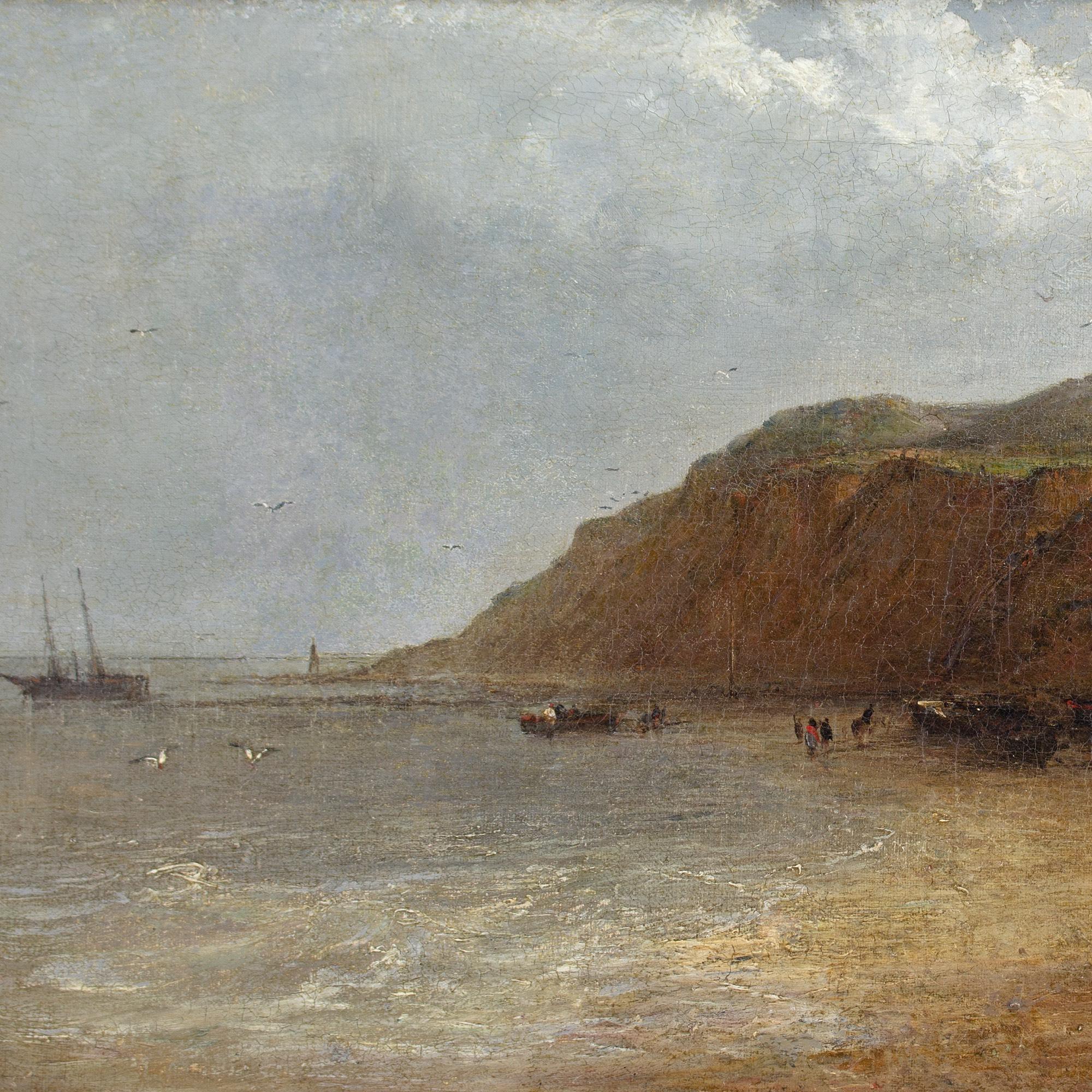 Edward Robert Smythe, Figure e cavalli su una spiaggia con edifici in vendita 6