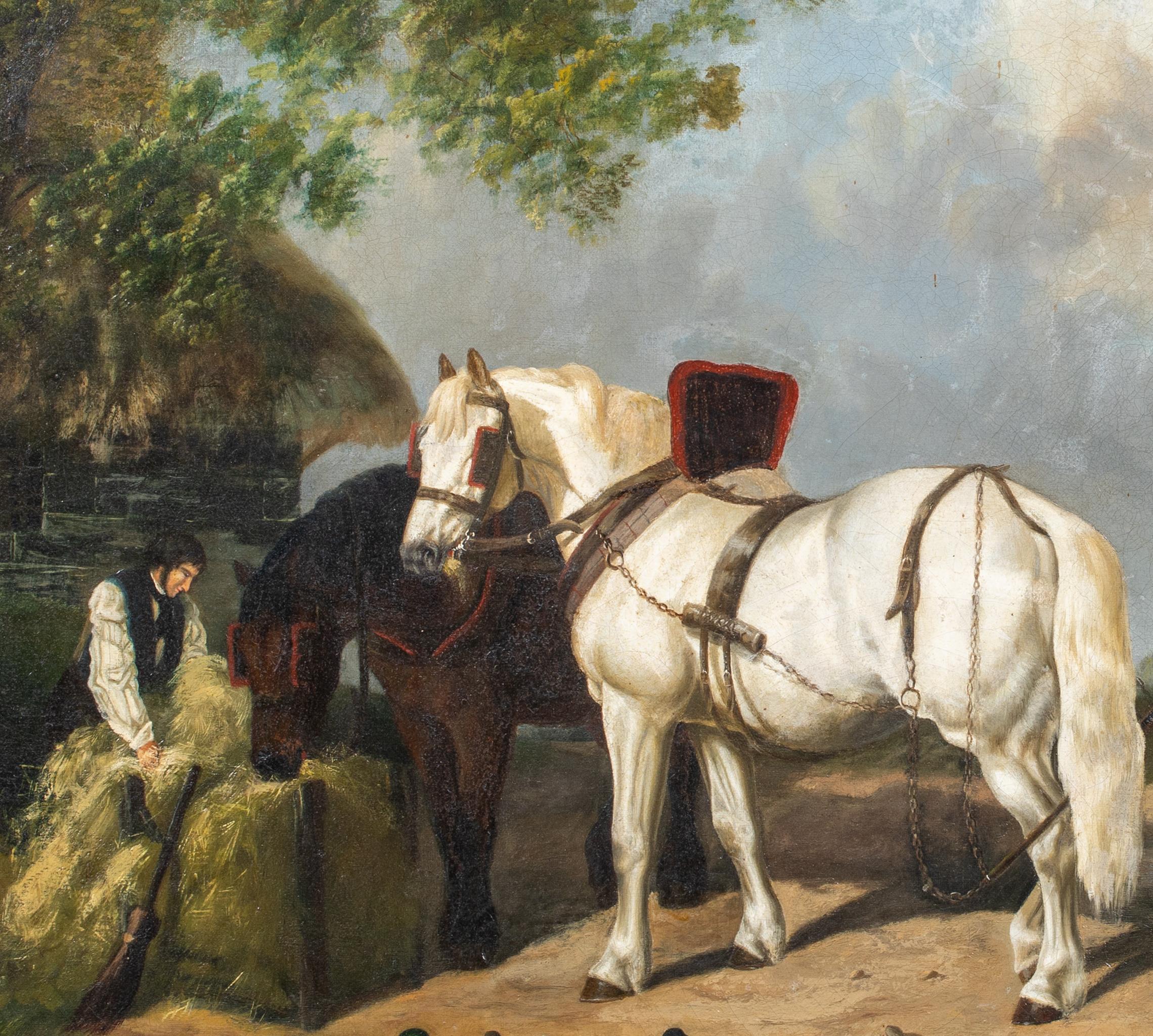 Feeding The Plough Horses, 19th Century For Sale 2