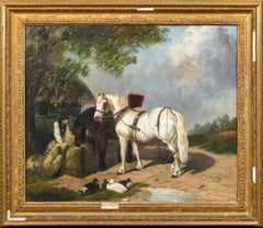 Feeding The Plough Horses, 19th Century