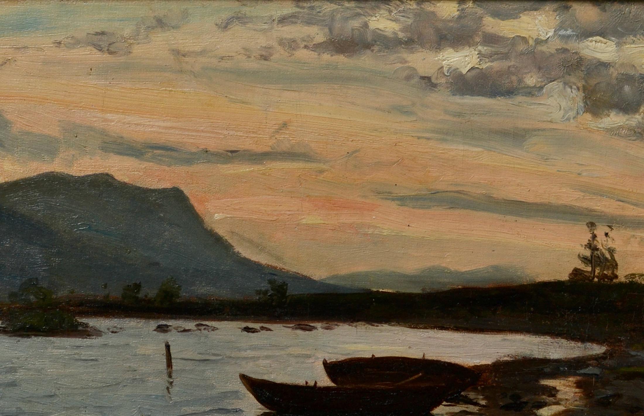 Tramonto svedese su lago e montagne in vendita 8