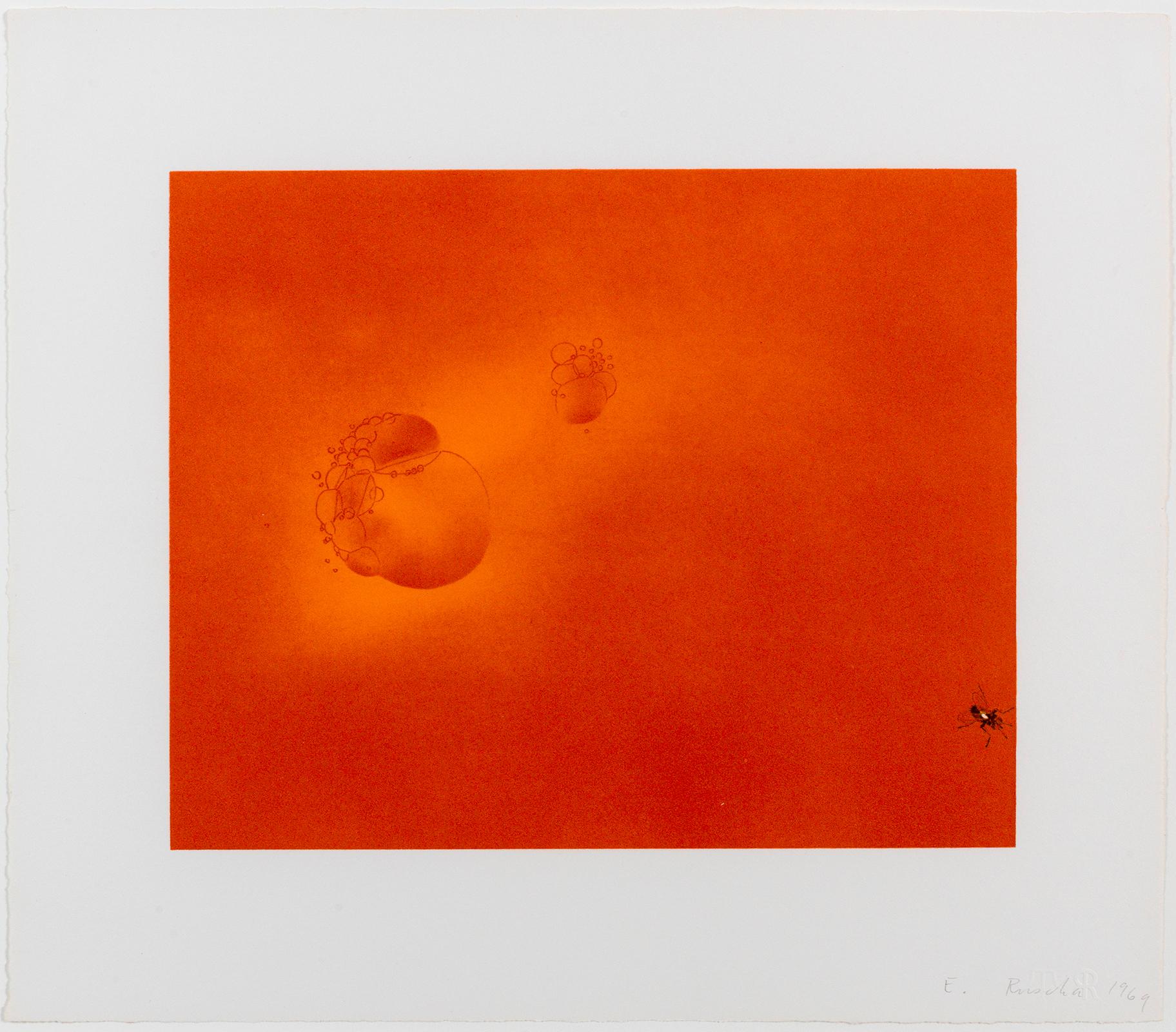 Ed Ruscha Abstract Print - Boiling Blood, Fly