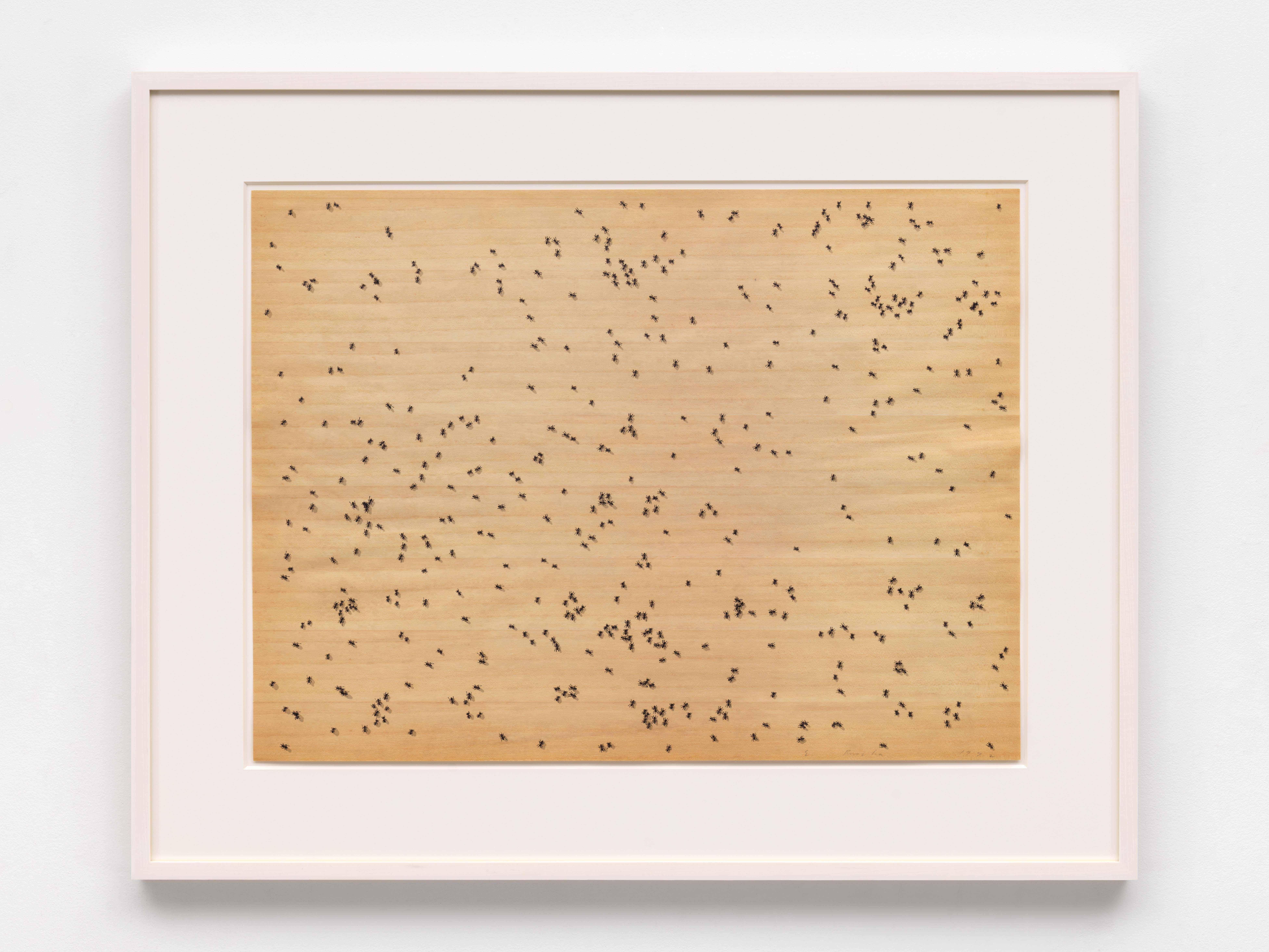 Insects - Beige Abstract Print by Ed Ruscha