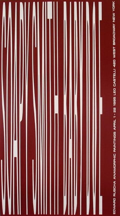 Edward Ruscha 'Anamorphic Paintings' 1995- Poster