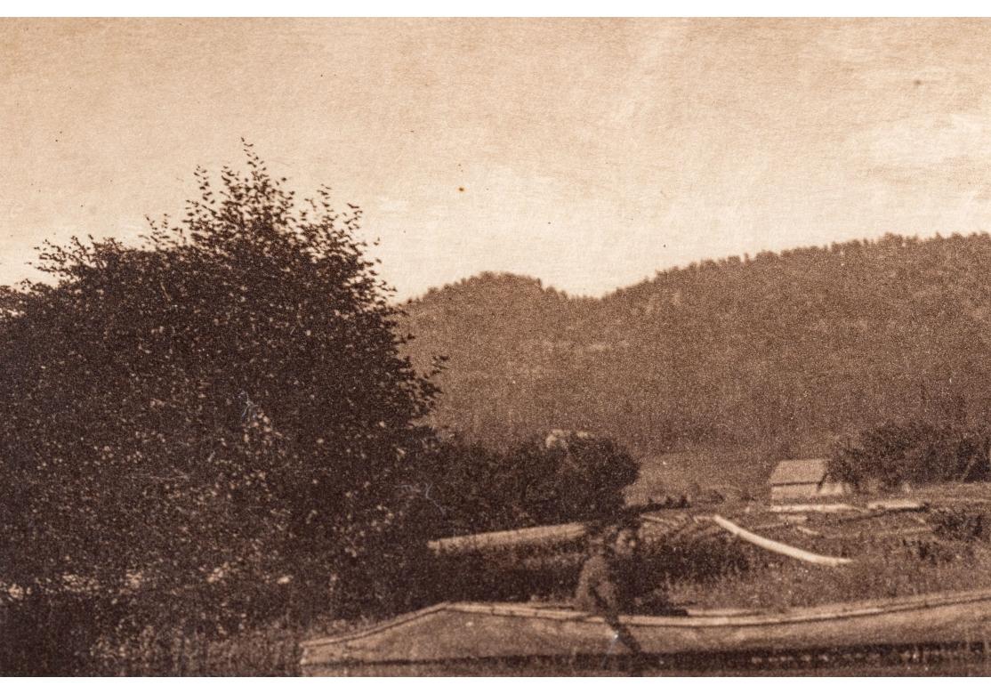 Edward S. Curtis (1868-1952) Rare photogravure sépia intitulée « Kalispel Camp » en vente 3