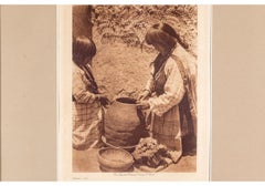 Edward S. Curtis (1868-1952) Scarsa fotoincisione in seppia intitolata Tsipiai - Sia