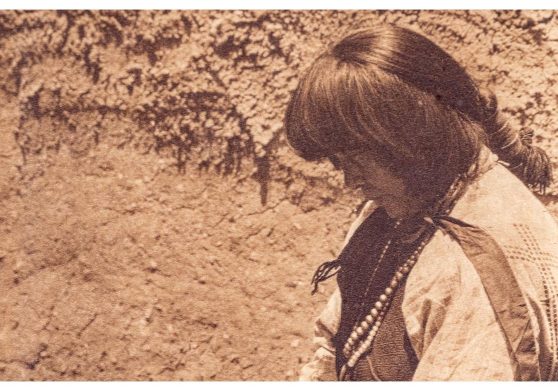 American Edward S. Curtis (1868-1952) Scarce Sepia Photogravure Titled Tsipiai - Sia For Sale