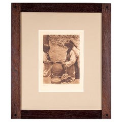 Edward S. Curtis (1868-1952) Escaso fotograbado en sepia titulado Tsipiai - Sia
