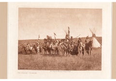 Edward S. Curtis (1868-1952) Sepia Photogravure Titled "The Parade - Apsaroke"
