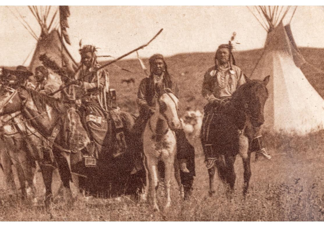 Nativo americano Edward S. Curtis (1868-1952) Fotoincisione in seppia dal titolo 