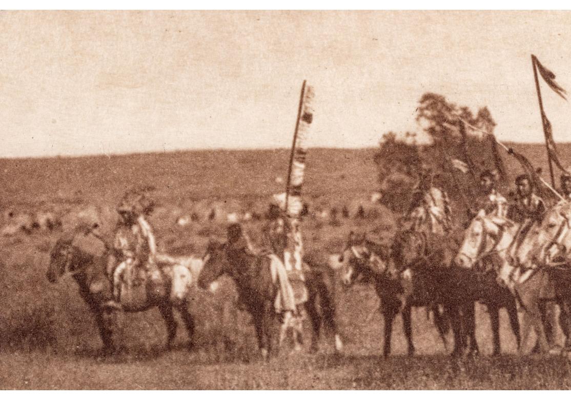 Americano Edward S. Curtis (1868-1952) Fotoincisione in seppia dal titolo 