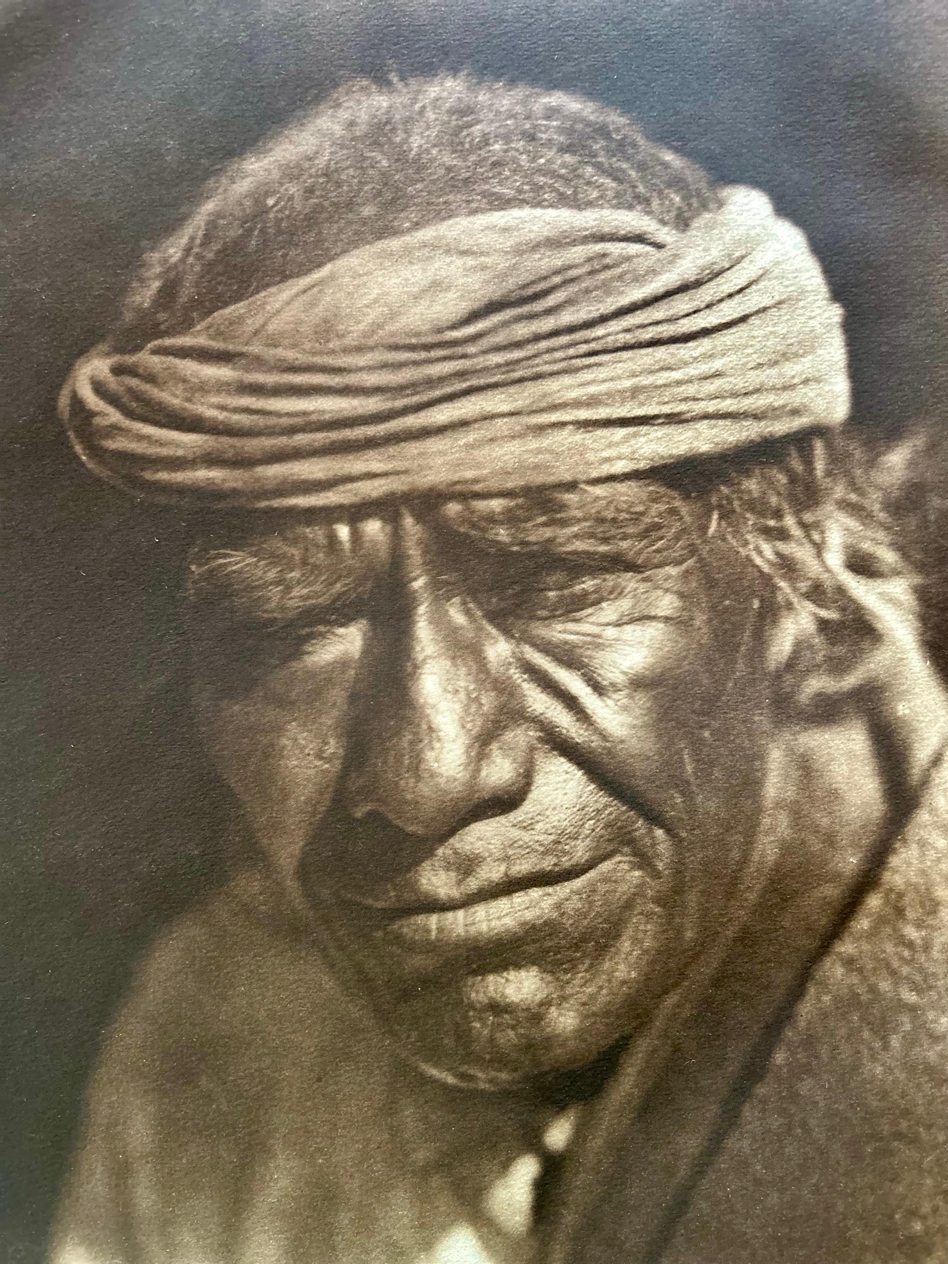 Edward S Curtis (1868-1952)
Title:  Tuvahe – Jemez 
Plate: 553 
Portfolio:Volume 16
Printer: : Suffolk Eng. Co. Cambridge Mass
Medium: Photogravure
Date: 1925
Dimensions: 
Sheet: W 17 11/16 H 21 14/16
Image: W 11 7/16 H 15 5/16 

This photogravure