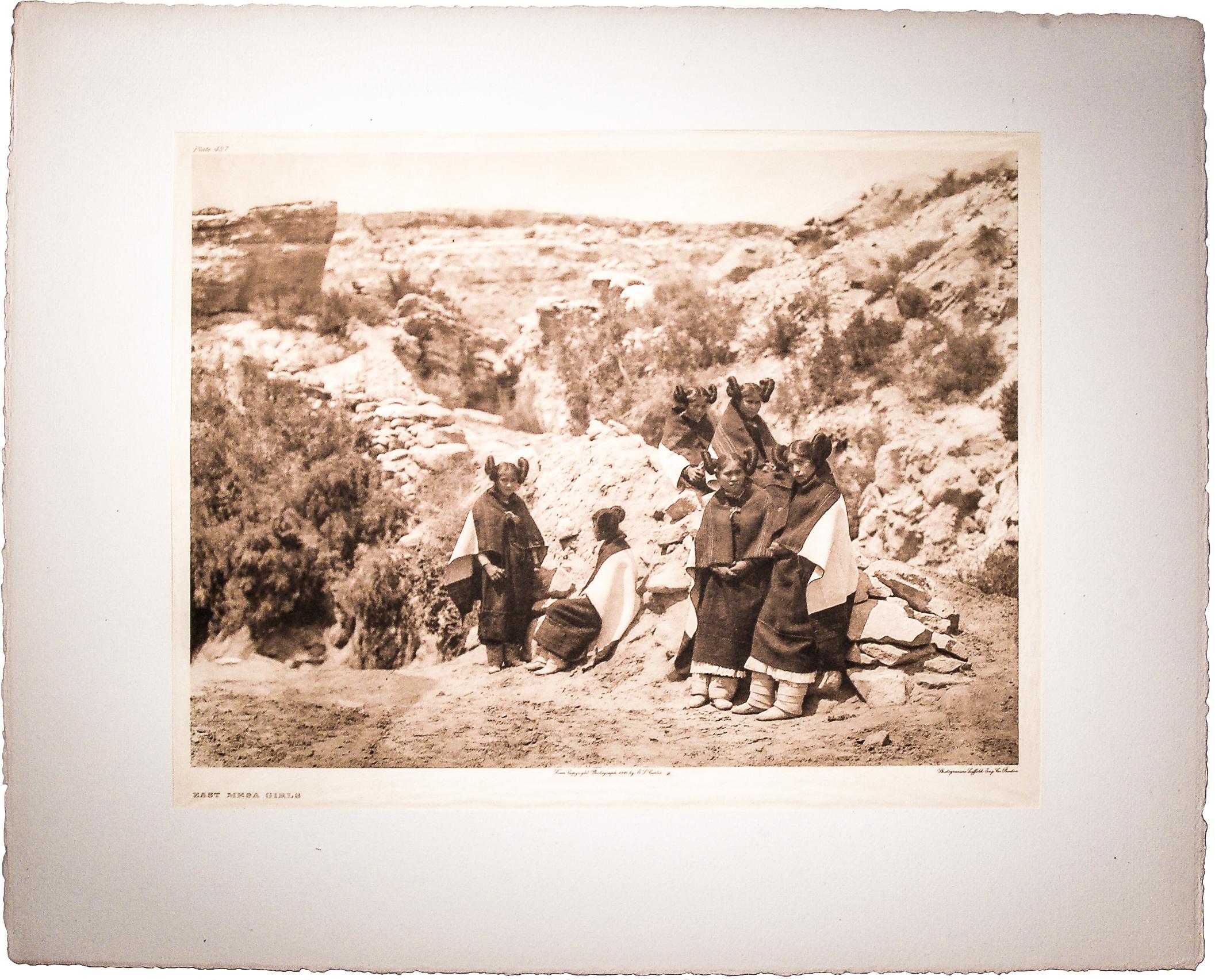 Edward S. Curtis Landscape Photograph - East Mesa Girls, 1921