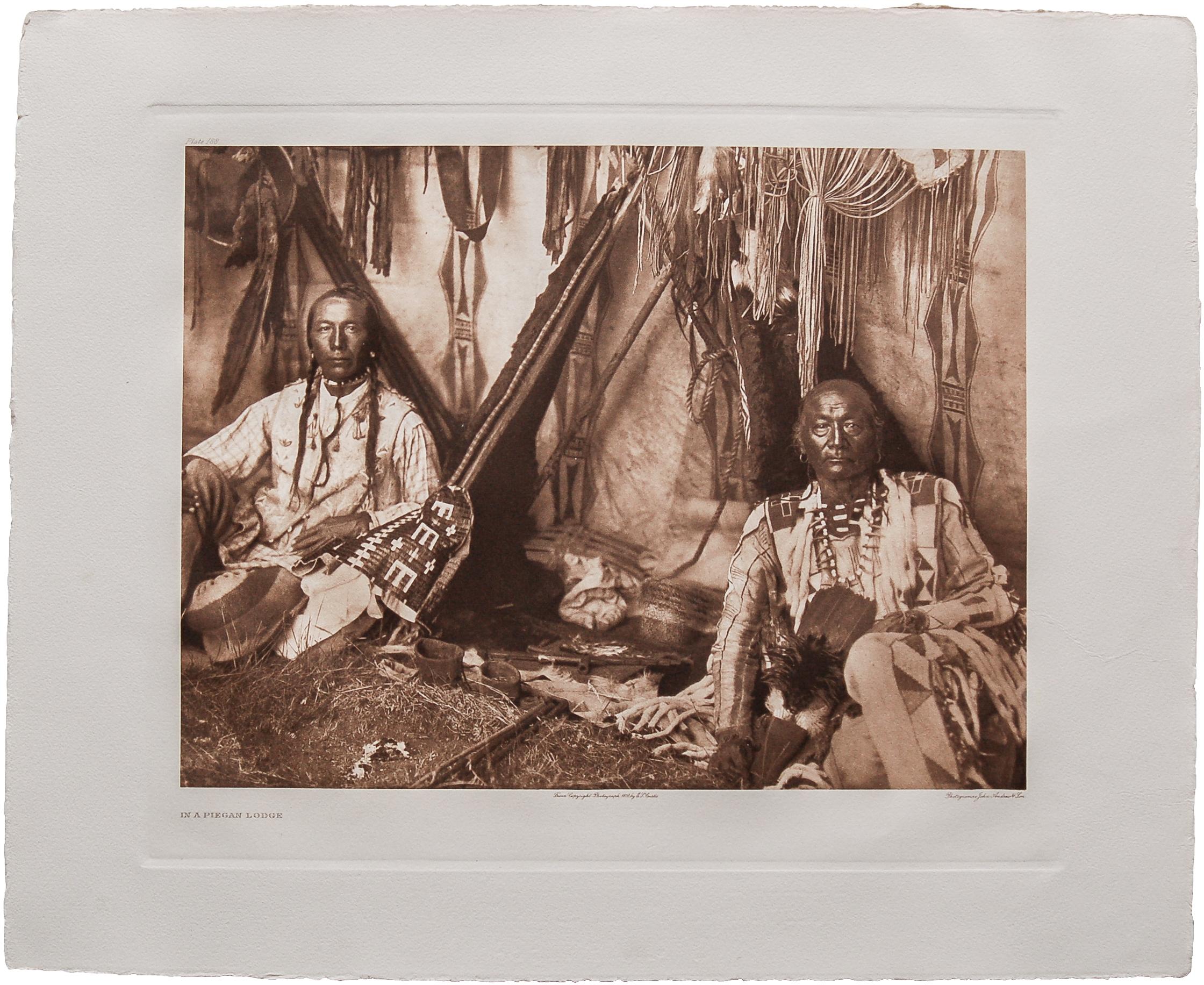 In A Piegan Lodge - Photograph by Edward S. Curtis