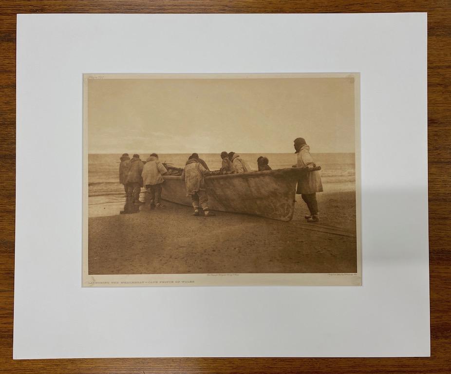 Launching the Whaleboat - Cape Prince of Wales, pl. 707 - Photograph by Edward S. Curtis