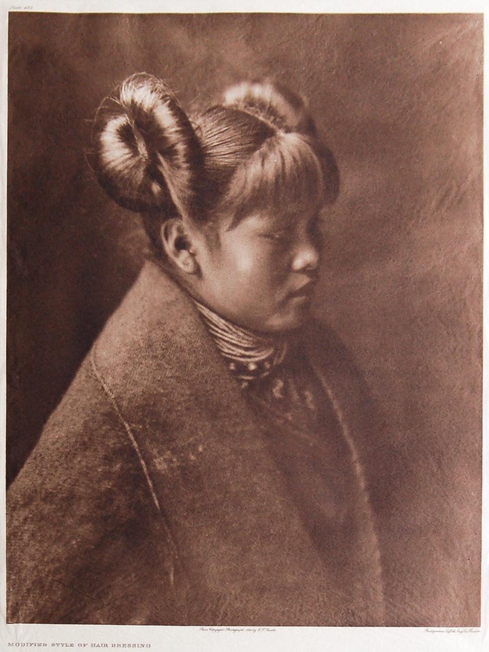 A Modified Style Of Hair Dressing, 1921 - Photograph by Edward S. Curtis