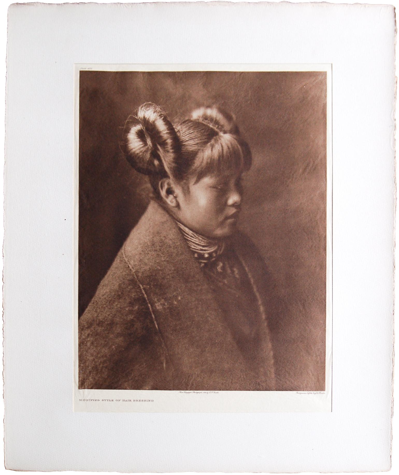 Edward S. Curtis Portrait Photograph - A Modified Style Of Hair Dressing, 1921