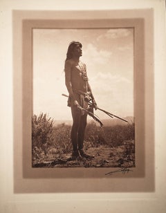 Prayer To The Sun By Hopi Snake Priest, Silver Gelatin Double Border Print, 1907