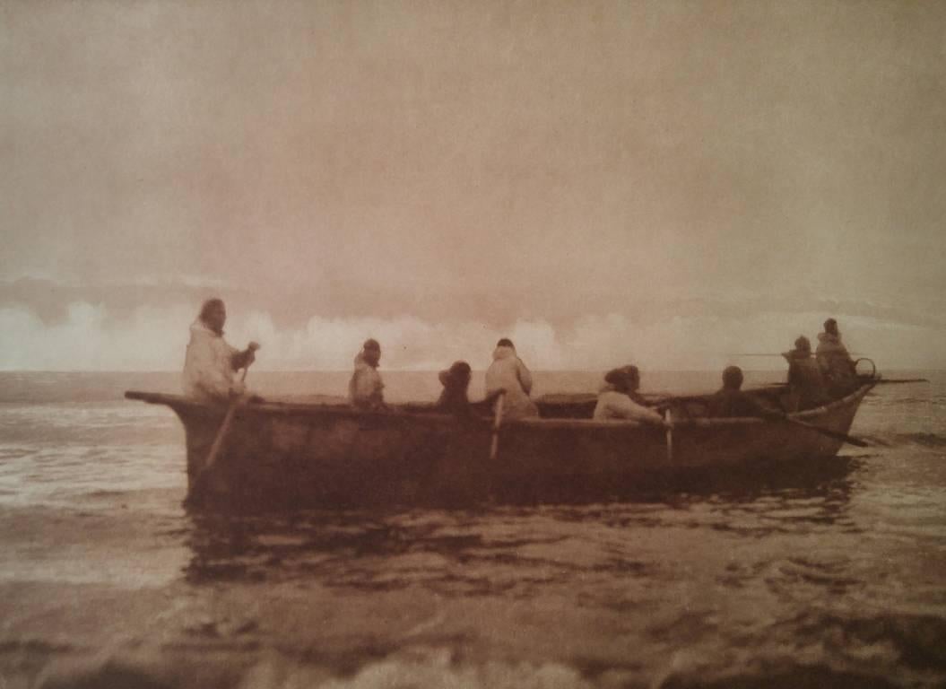Edward S. Curtis Still-Life Photograph - Whaling Crew - Cape Prince of Wales, pl. 709
